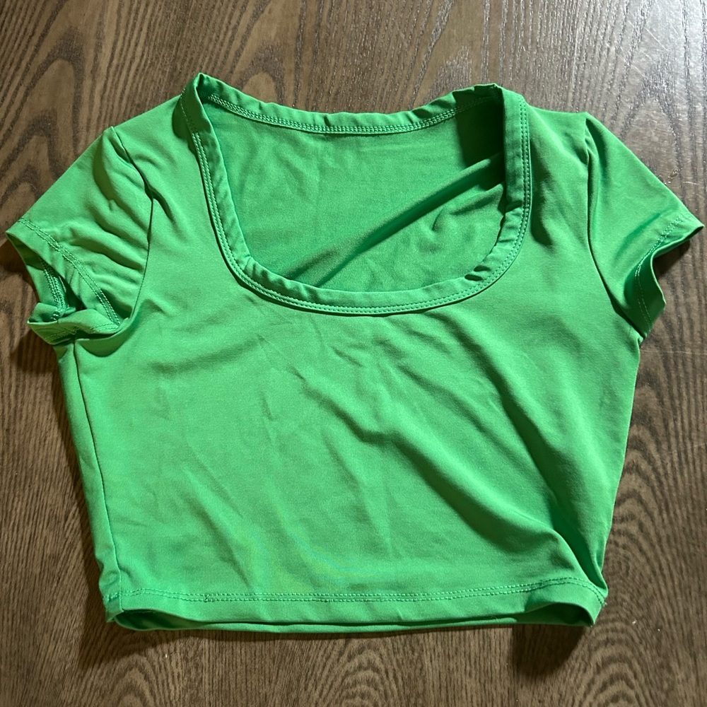 SHEIN Vibrant Green Crop Top